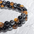 Natürliche Hämatit & gelbes Tigerauge & Onyx Perlen 6mm uniqal macroaufnahme